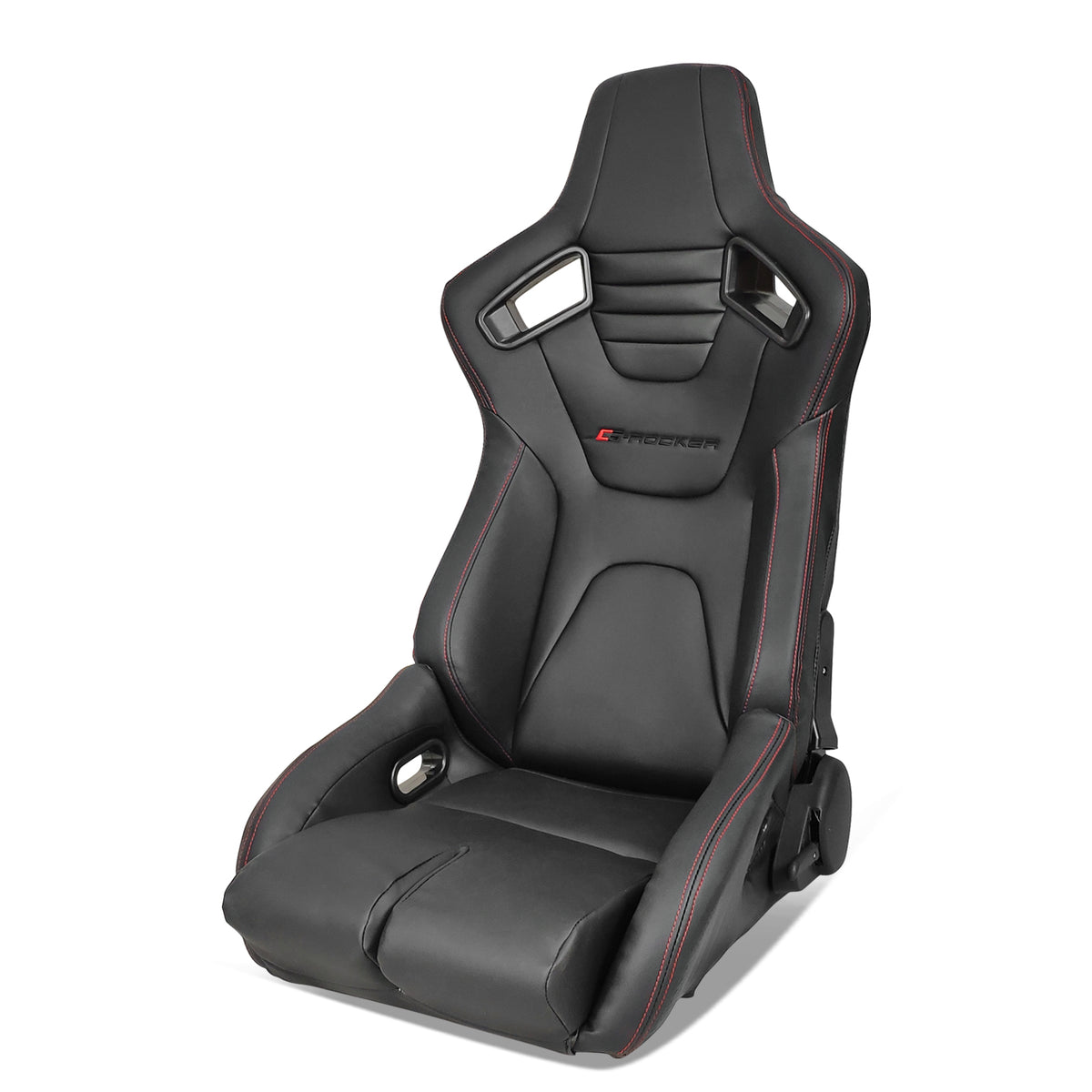 Universal Reclinable Bucket Racing Seat Dual Slider PU Carbon Leather