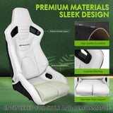 Universal Reclinable Bucket Racing Seat Dual Slider PU Carbon Leather