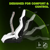 Universal Reclinable Bucket Racing Seat Dual Slider PU Carbon Leather