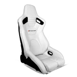 Universal Reclinable Bucket Racing Seat Dual Slider PU Carbon Leather