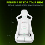 Universal Reclinable Bucket Racing Seat Dual Slider PU Carbon Leather