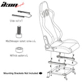 Universal X2 Reclinable Honeycomb Racing Seat + Dual Slider PU Leather