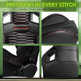 Universal X2 Reclinable Honeycomb Racing Seat + Dual Slider PU Leather