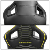 Universal X2 Reclinable Honeycomb Racing Seat + Dual Slider PU Leather