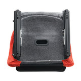 Universal Racing Bucket Seats Slider Suede Left+ Right Black Red