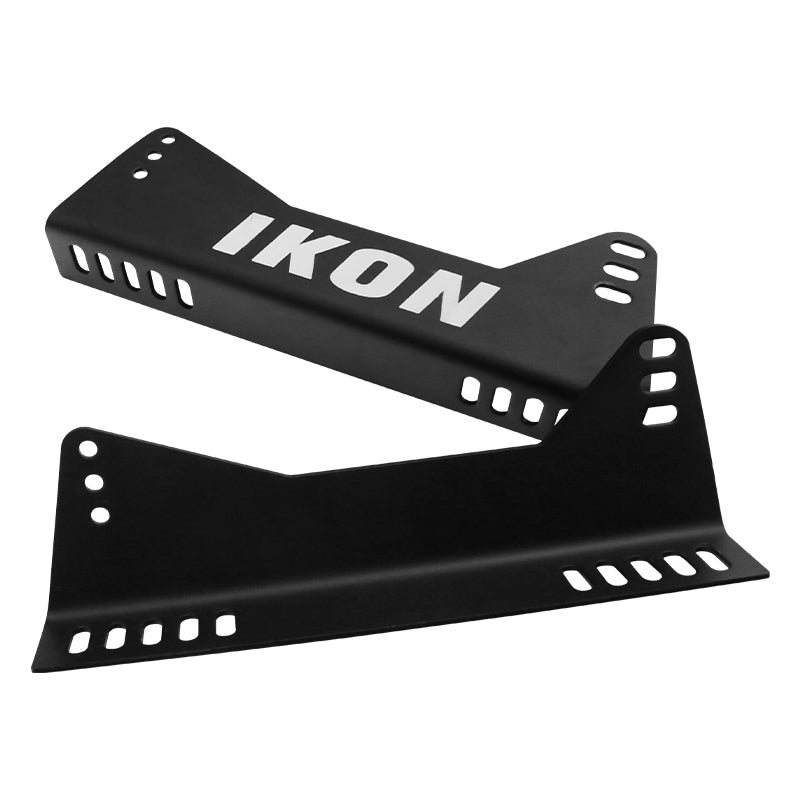 Universal Racing Bucket Seats Slider Suede Left+ Right Black Red