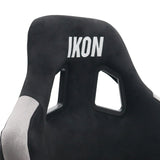 Universal Racing Bucket Seats Slider Suede Left+ Right Silver Black