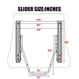 Universal Racing Bucket Seats Slider Suede Left+ Right Silver Black