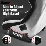 Universal Racing Bucket Seats W/ 4 Point 3" Belt Harness Black