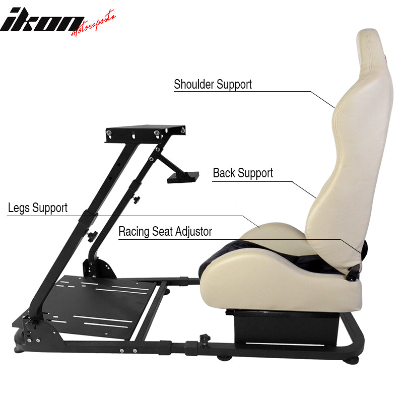 Black Gray Racing Steering Wheel Stand Logitech G29 Thrustmaster