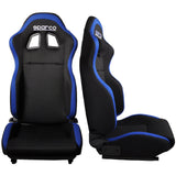 Universal JDM Style Black Blue Racing Seats Cloth