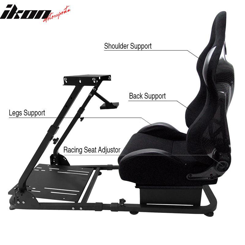 Black Racing Seat Steering Wheel Stand 20Logitech G29 Thrustmaster