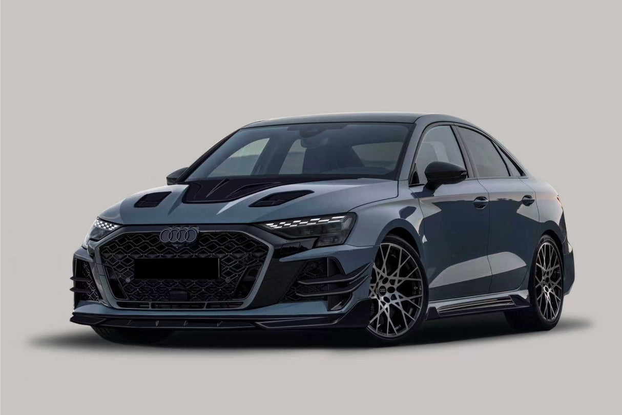 2025-UP Audi RS3 8Y.5 Sedan And Sportback AD Style Autoclave Carbon Fiber Front Canards