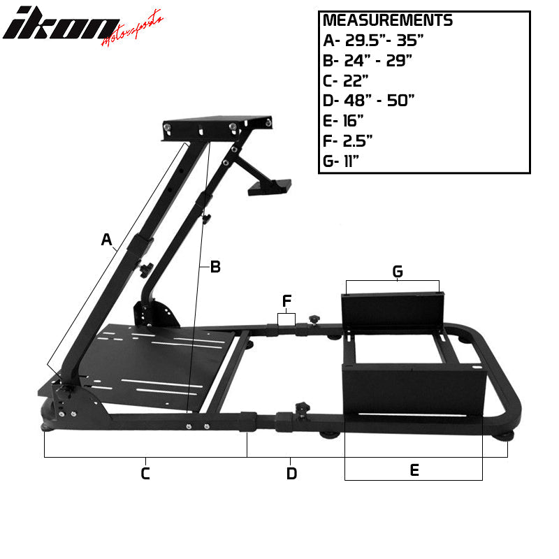 Black Racing Seat Steering Wheel Stand Logitech G29 Thrustmaster