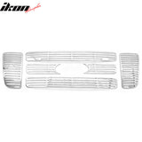 2004-2008 Ford F-150 Pickup Chrome Front Bumper Grille Insert Grill 6PCS Set