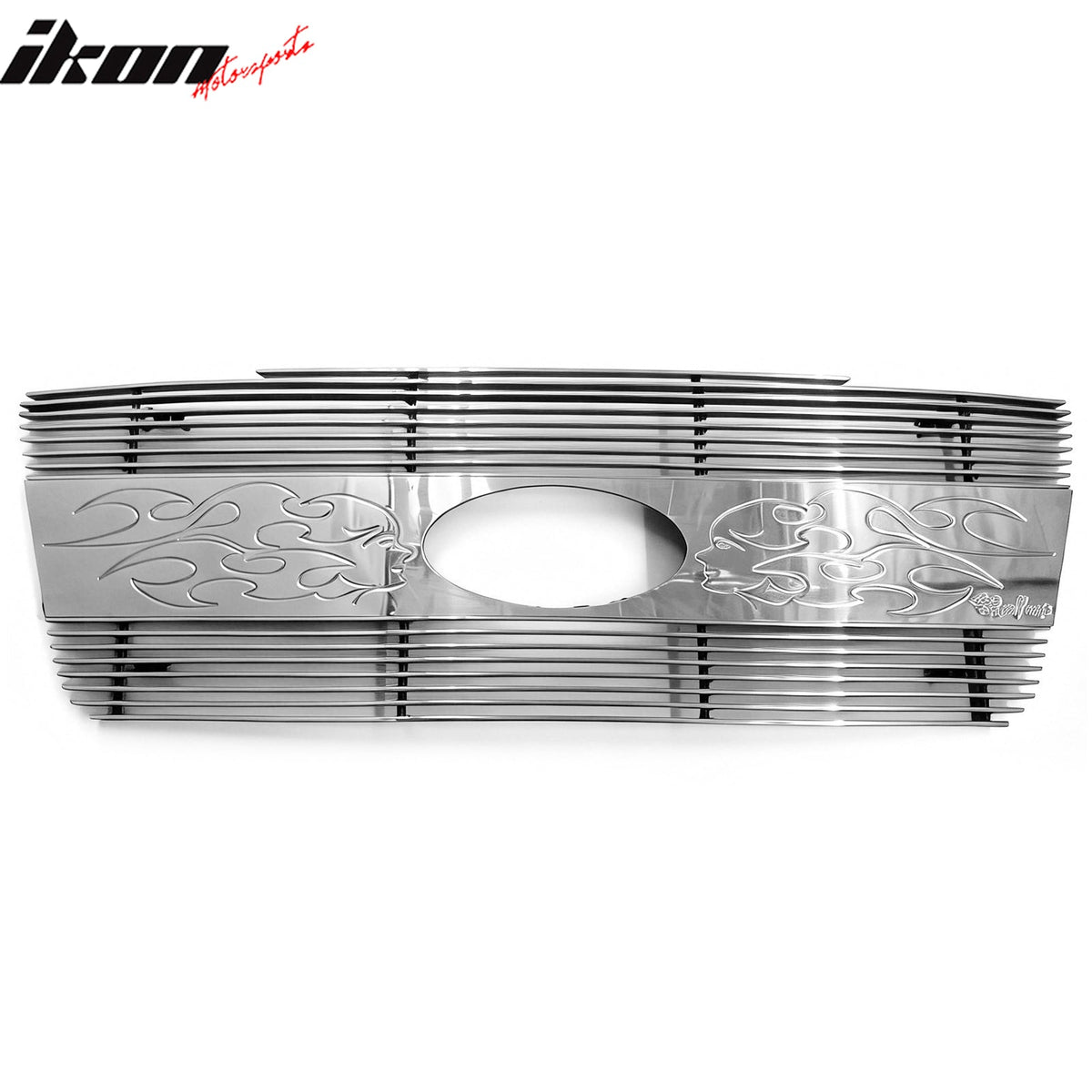 2004-2008 Ford F-150 F150 Front Bumper Hood Upper Billet Grille Insert Replacement Chrome Aluminum