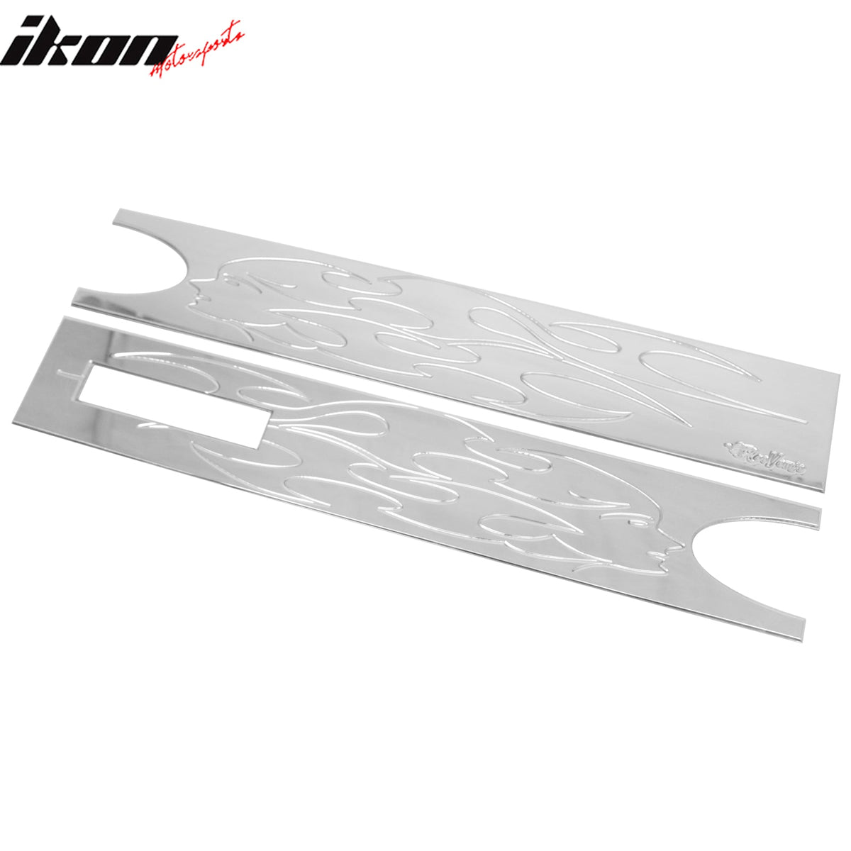 2004-2008 Ford F-150 Pickup Chrome Billet Style Rear Tailgate Panel Flame Applique 2PCS Set