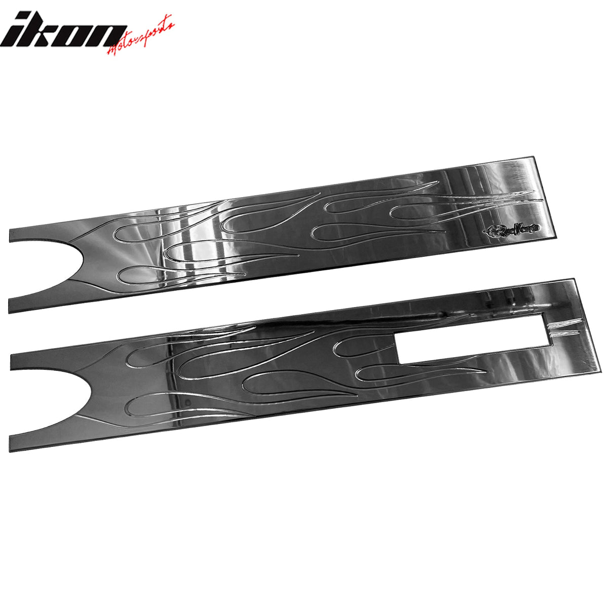 2004-2008 Ford F-150 Chrome Billet Style Rear Tailgate Panel Flame Applique Trim 2PCS Set