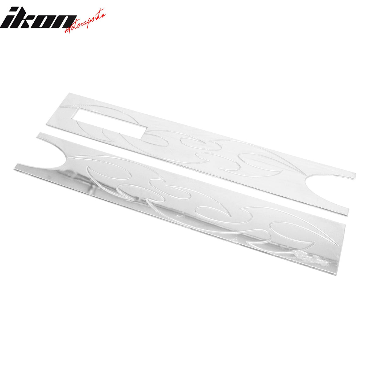 2004-2008 Ford F-150 Pickup Billet Style Chrome Rear Tailgate Panel Flame Applique 2PCS