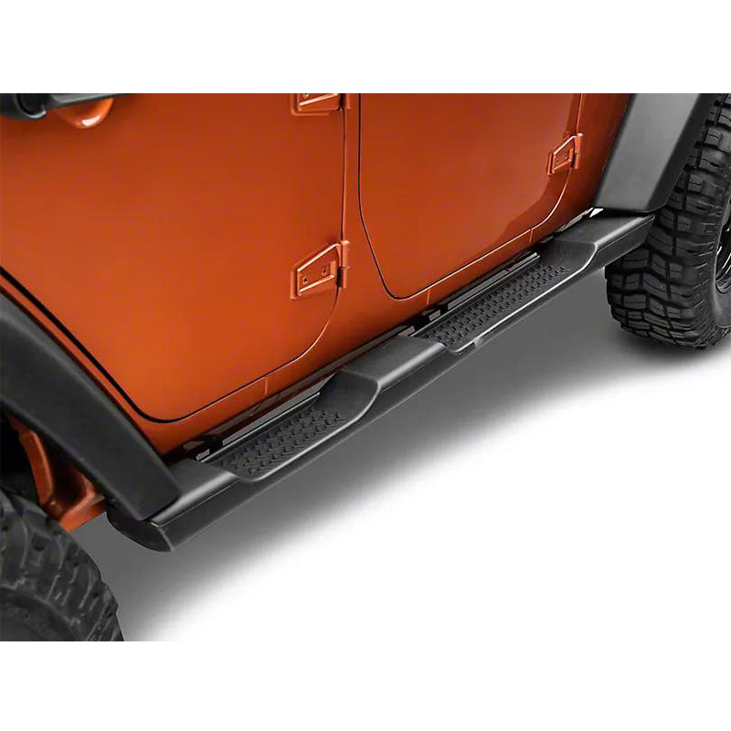 2007-2018 Jeep Wrangler JK Offroad Black Running Board Side Step Armor