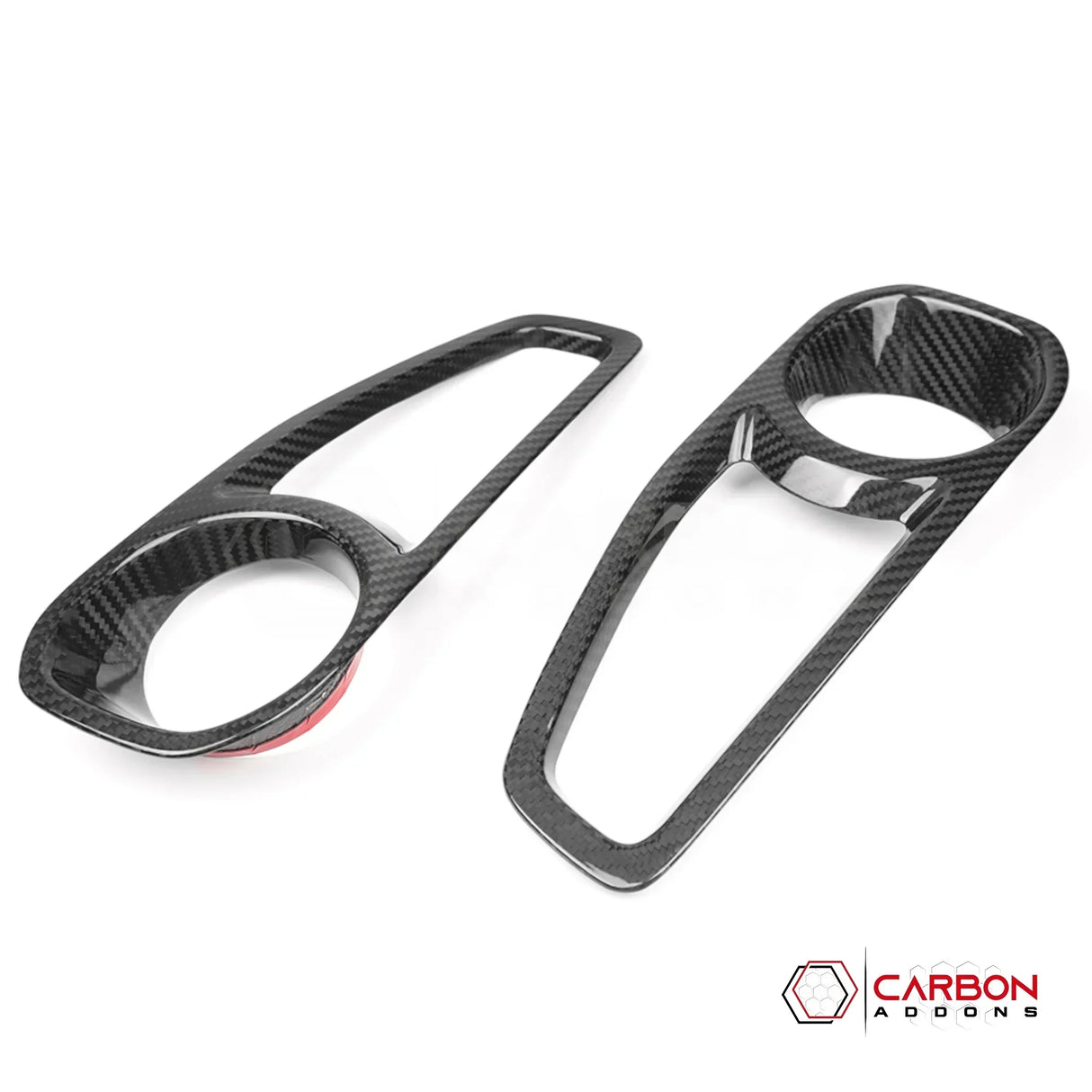 2018+ Jeep Wrangler JL & 2020+ Gladiator JT Real Carbon Fiber Fog Light Trim Covers (2pcs)
