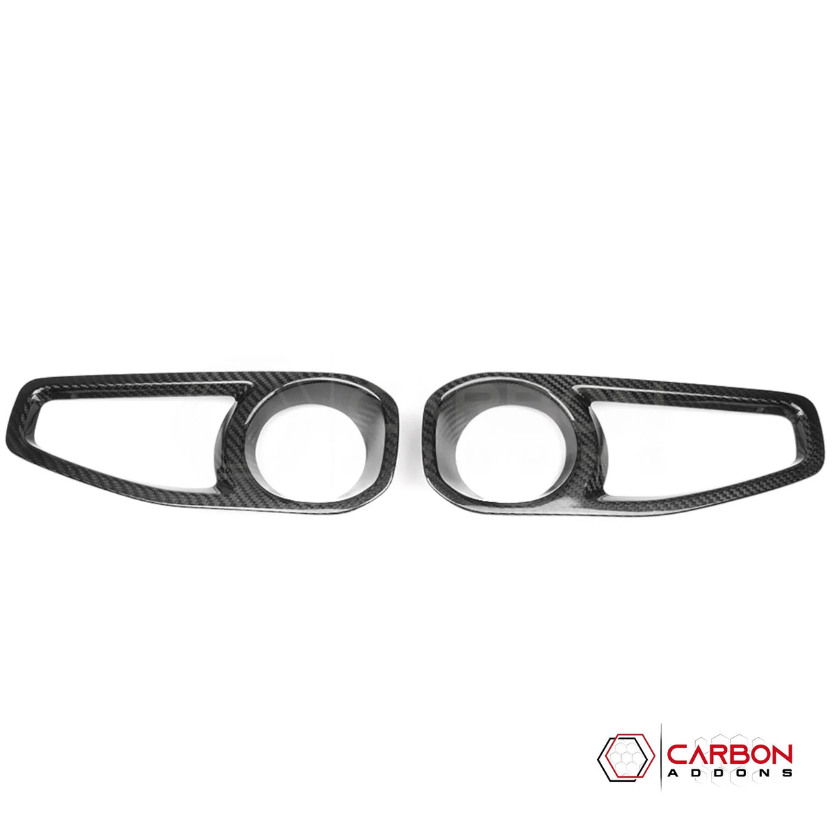 2018+ Jeep Wrangler JL & 2020+ Gladiator JT Real Carbon Fiber Fog Light Trim Covers (2pcs)