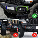 2018+ Jeep Wrangler JL & 2020+ Gladiator JT Real Carbon Fiber Fog Light Trim Covers (2pcs)