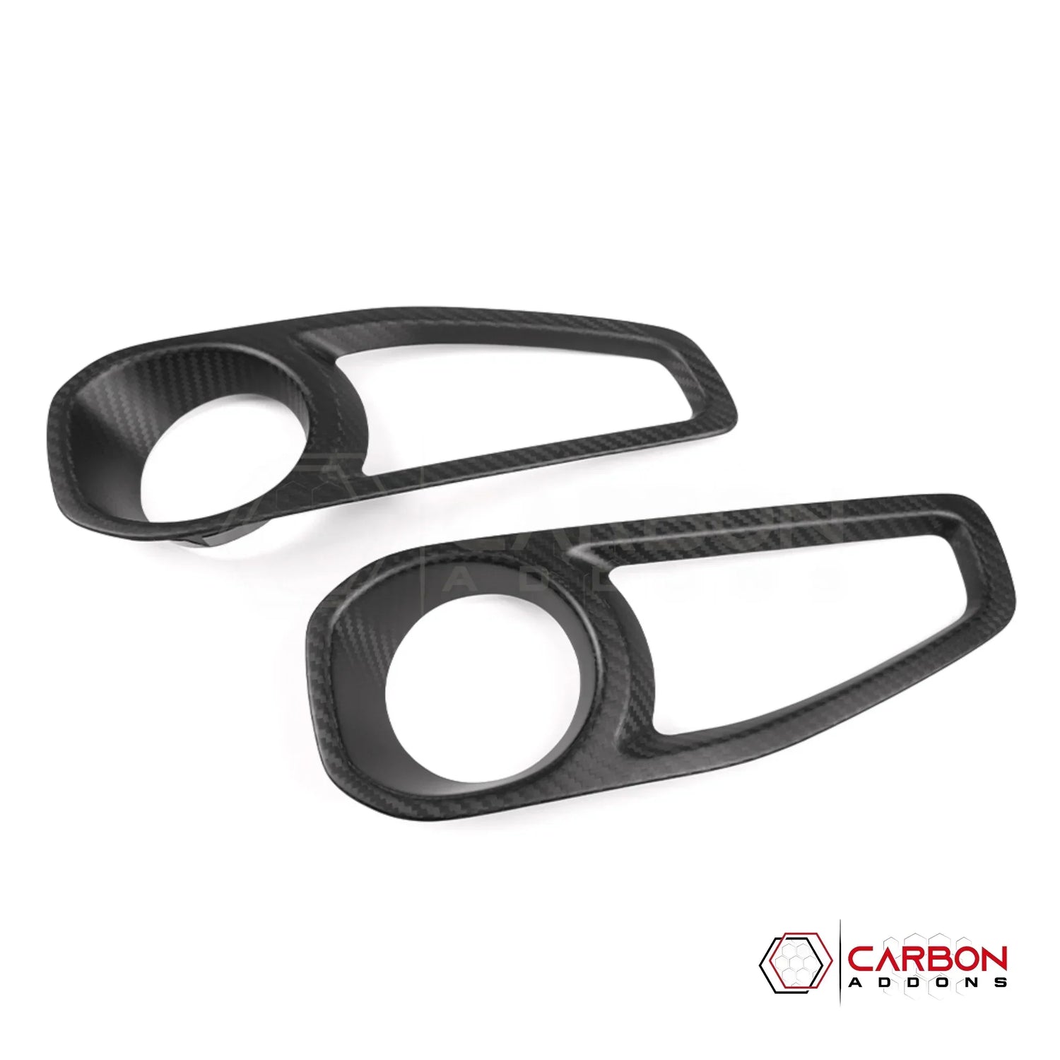 2018+ Jeep Wrangler JL & 2020+ Gladiator JT Real Carbon Fiber Fog Light Trim Covers (2pcs)