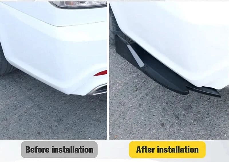 Universal Rear Bumper Side Splitters – 48cm ABS Corner Aero Trim (Pair)