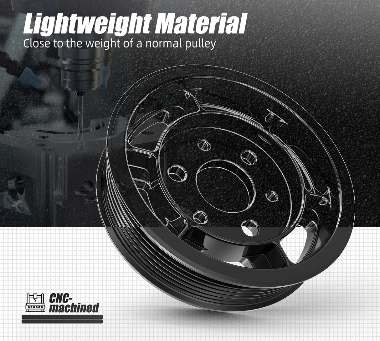 Billet Aluminum Power Steering Pulley Upgrade for BMW N55 (E82 / E88 / E90 / E91 / E92 / E93 / X1 E84)