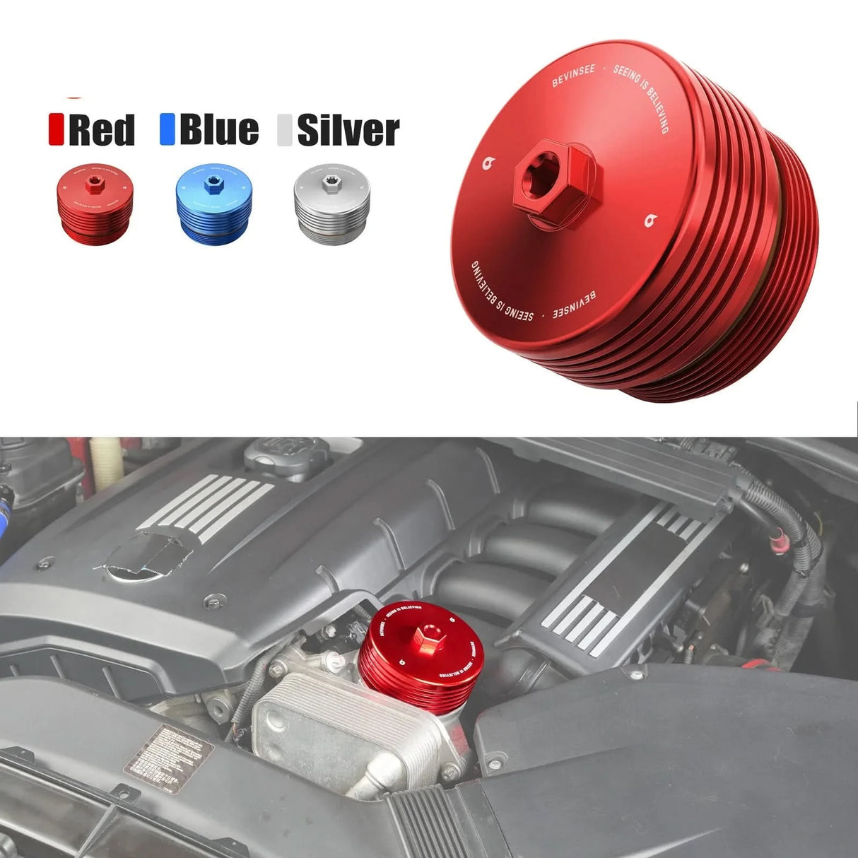 Billet Aluminum Oil Filter Housing Cap for BMW N20 N52 N54 N55 S55 Engines
