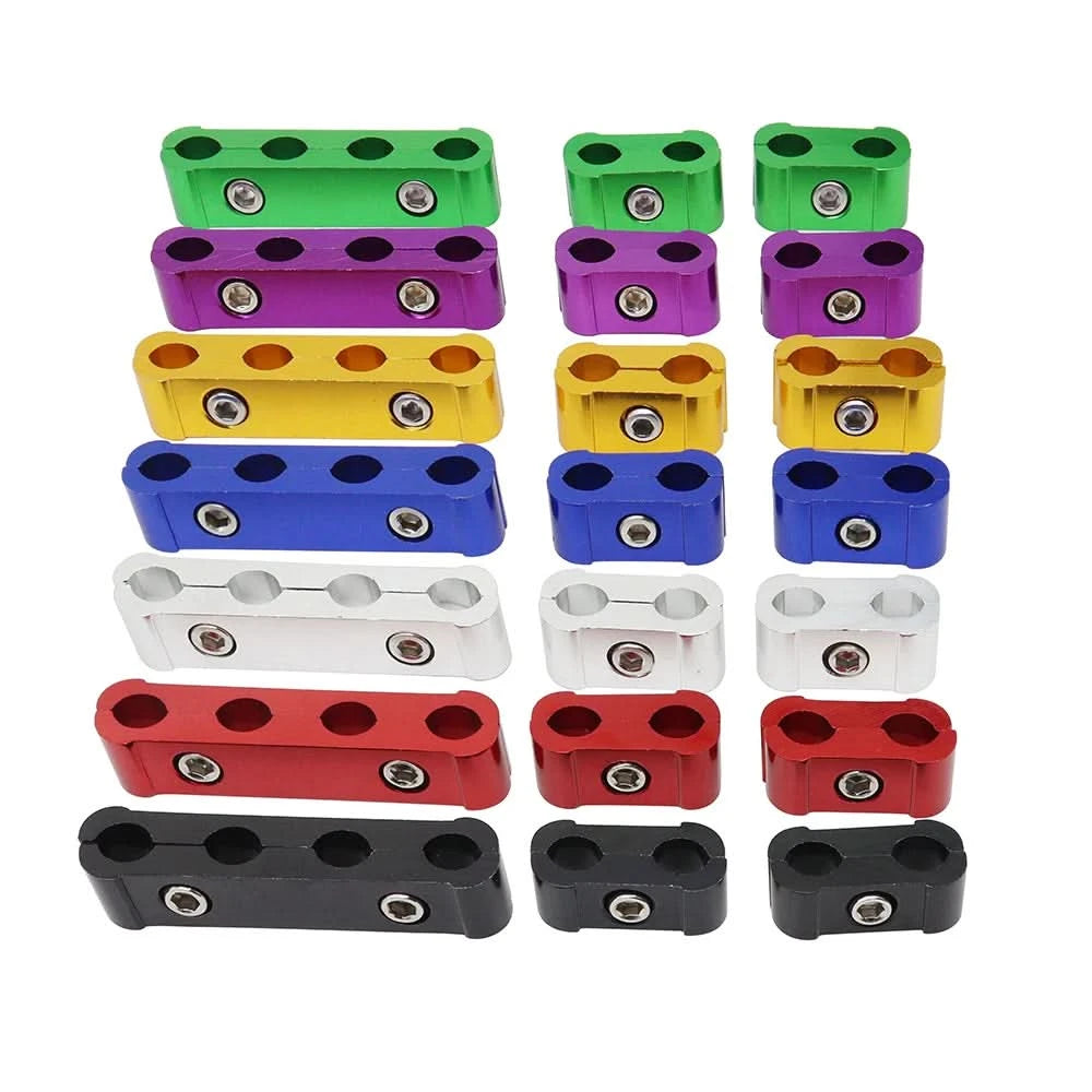 Aluminum Spark Plug Wire Separator Clamp Kit (8mm–10mm) – Engine Bay Dress-Up Set