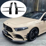 Front Bumper Vent Splitter Stickers – Universal 23cm Exterior Trim for Benz A-Class W177 (2-Piece Set)