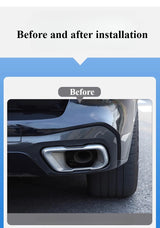 BMW X7 Black Knight Style Exhaust Tip Tail Throat Decorative Cover (Single Hole / Outer Frame)