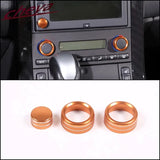Corvette C6 Aluminum Climate Control Knob Rings – Interior Trim Upgrade (2007–2013, 3-Piece Set)