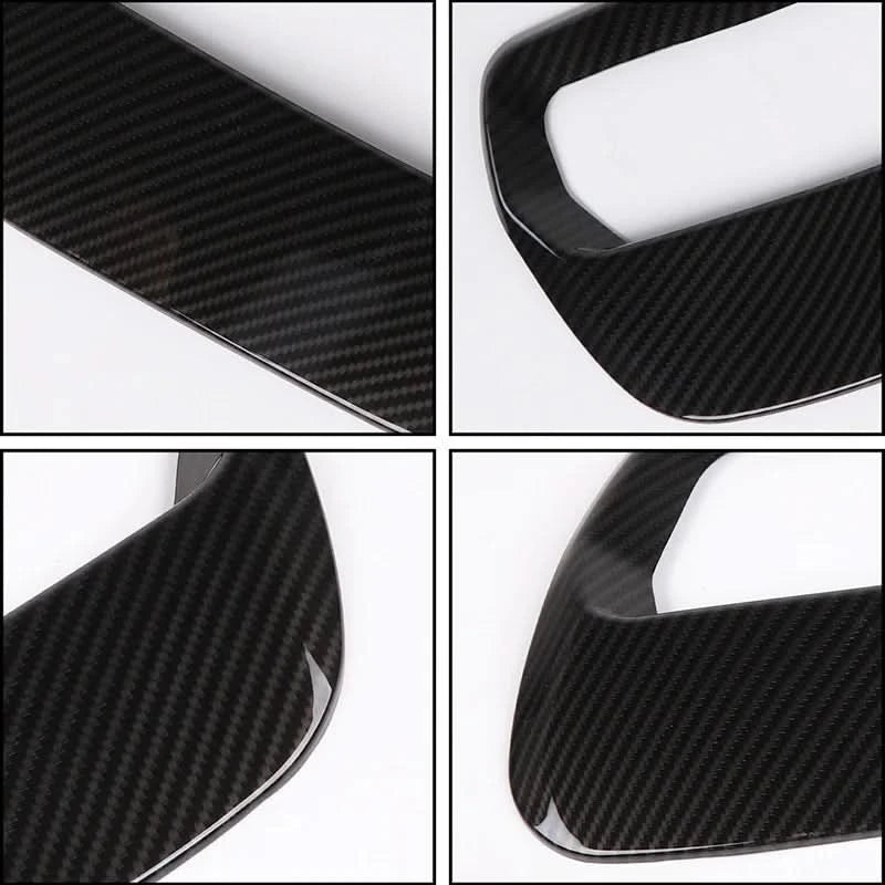 Hood Engine Vent Cover Trim – Fits Ford Mustang 2018–2023 | Carbon Fiber Style or Red Air Outlet Decoration Set (2PCS)