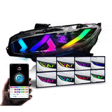 RGB Projector LED Headlights with DIY DRL – Fits Honda Civic 2016–2021 (Pair)