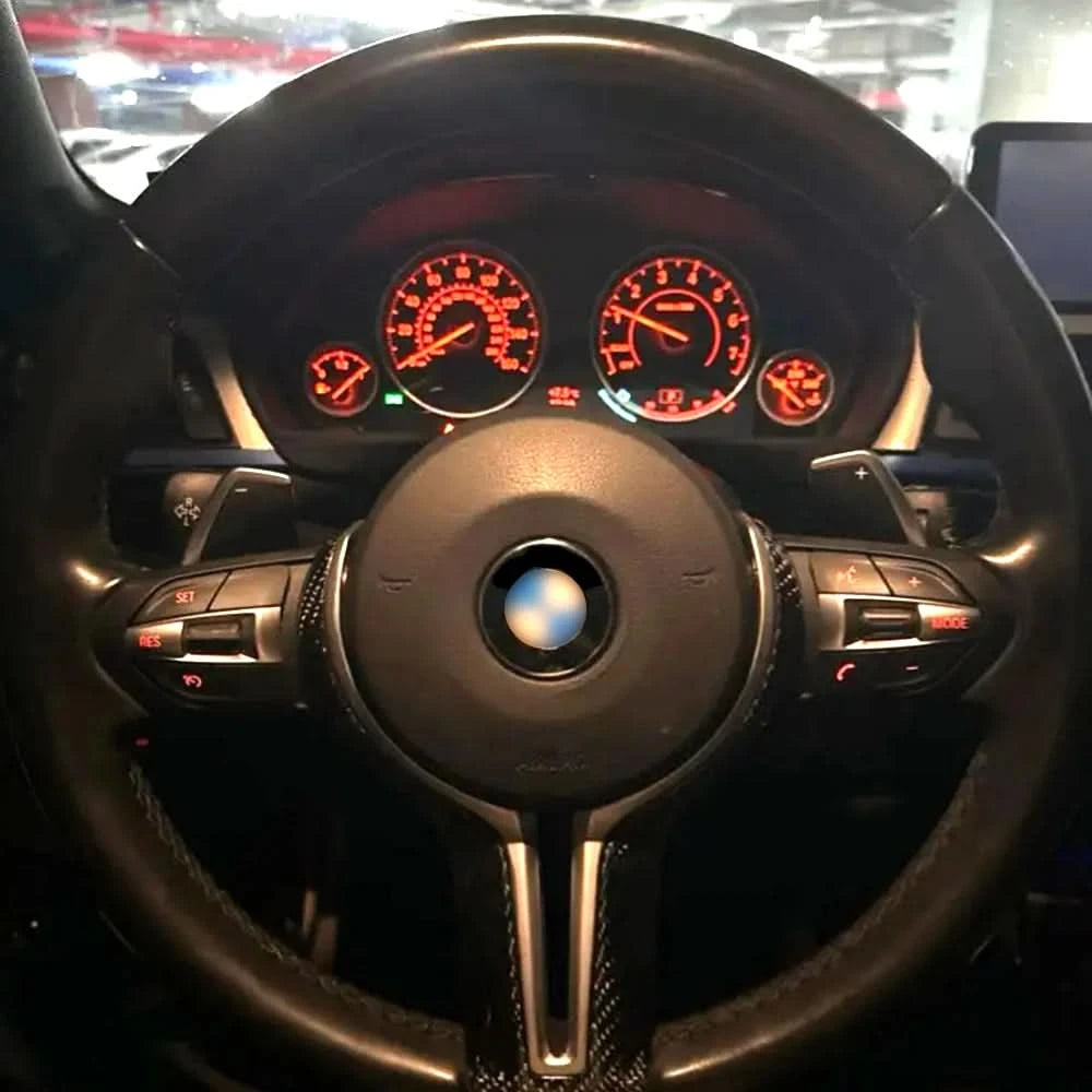 BMW Carbon Fiber Magnetic Shift Paddle Bracket – Steering Wheel Button Retention Mount