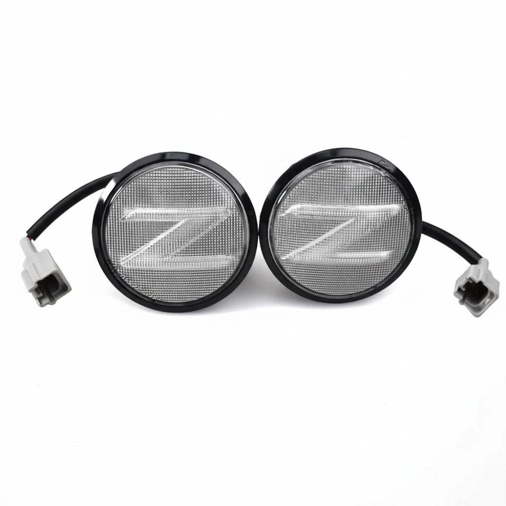LED Dynamic Z-Logo Side Marker Lights — Sequential Turn Signals for Nissan 370Z (2009–2020)