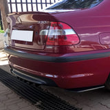 BMW E46 M-Sport Rear Bumper Diffuser & Side Splitter Set – Gloss Black ABS (1999–2005)