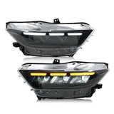 LED DRL Projector Headlights for Ford Mustang 2015–2017 – Full Headlamp Assembly (Pair)