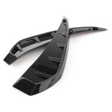 Universal Car Shark Vent Side Grille Air Flow Fender Decoration – Gloss Black / Carbon Texture ABS Trim-2PCS