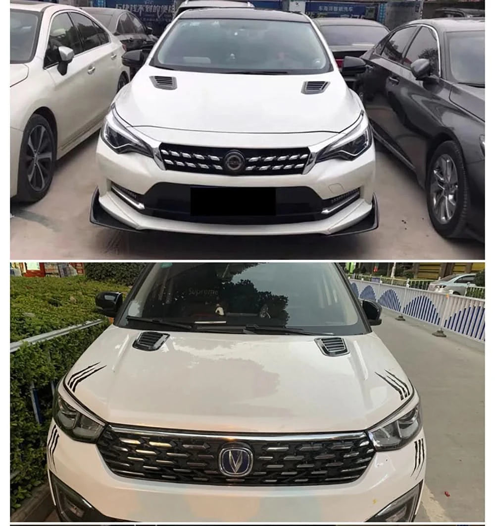 Universal Hood Vents – Carbon Fiber / Gloss Black Exterior Styling Upgrade