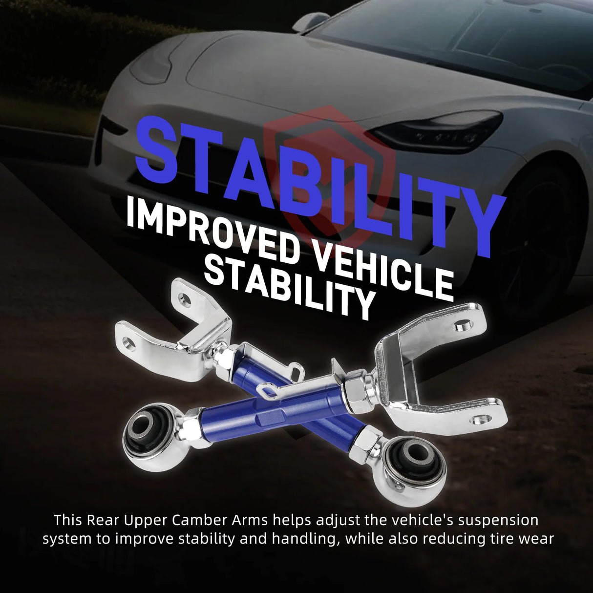 Tesla Model 3 & Model Y Adjustable Rear Upper Camber Control Arms 2017 - 2024 (RWD / Dual Motor / AWD / Performance Variants)
