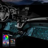 Universal RGB LED Starlight Floor Mats – App-Controlled Ambient Interior Lighting (Set)