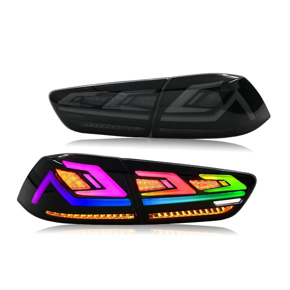 Mitsubishi Lancer RGB LED Tail Lights – Rear Brake, Fog & Running Light Assembly (2008–2018)