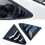 Rear Side Window Louver Cover Set for Toyota Corolla Sedan 2019–2023 – Gloss Black / Carbon Look Vent Trim