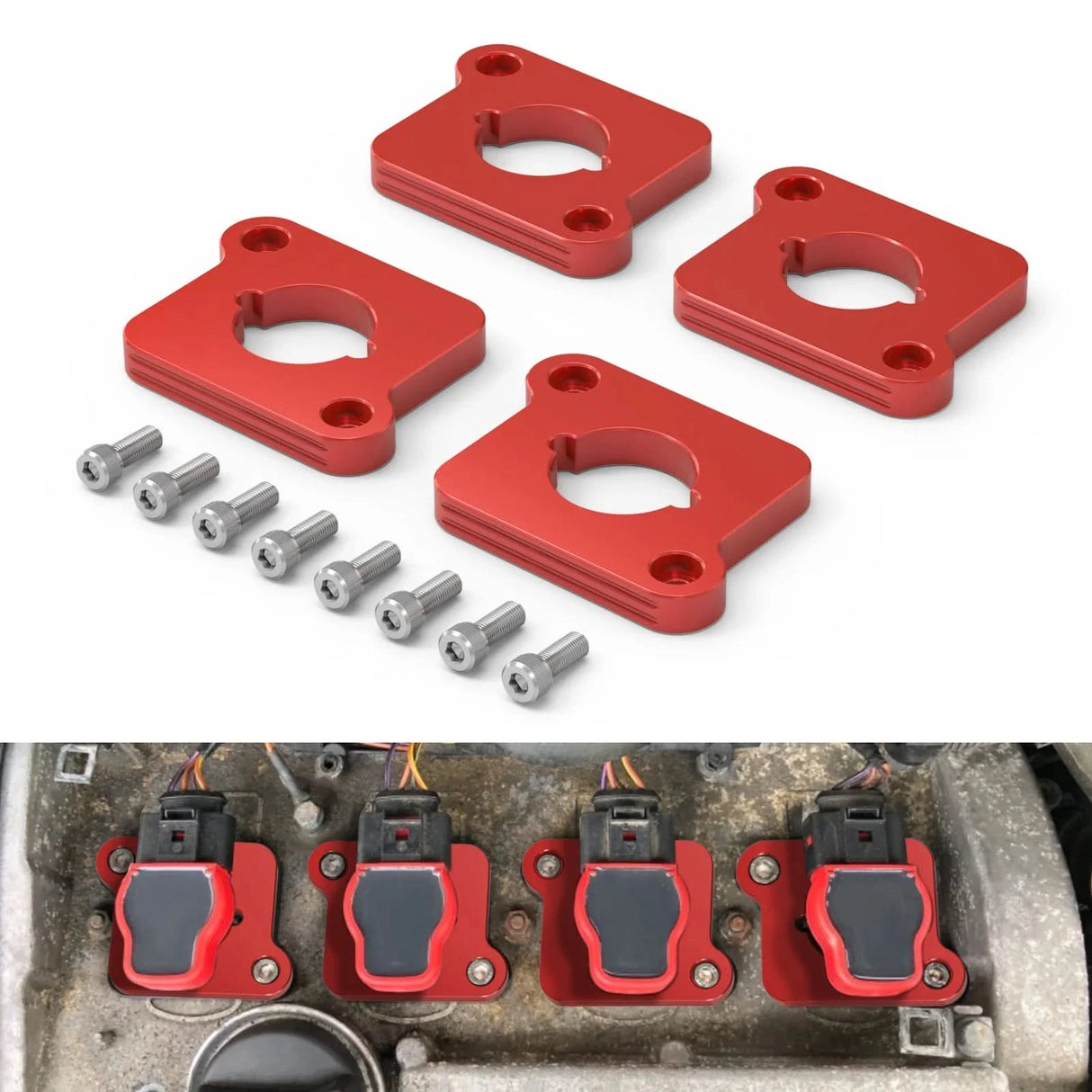 Coil Pack Adapter Plates for Audi & VW 1.8T 20V Engines (MK4/Golf/GTI/Jetta/Passat/TT)