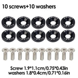 Universal Aluminum Fender Washer & Bolt Kit – M6 Concave Fasteners (20-Piece Set)