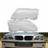 BMW E46 Sedan Headlight Lens Covers (2002–2005) – Clear Replacement PC Lenses